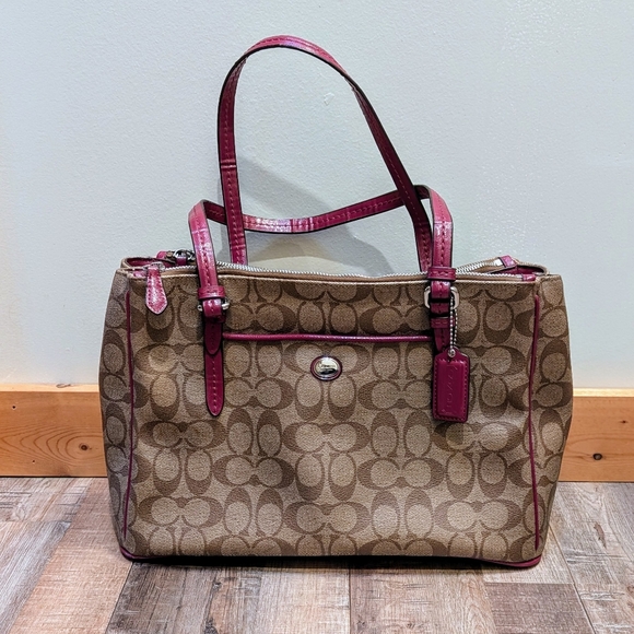 Vintage Y2K Coach Signature C Peyton Tote Shoulder Bag - Authenticated - Picture 1 of 12